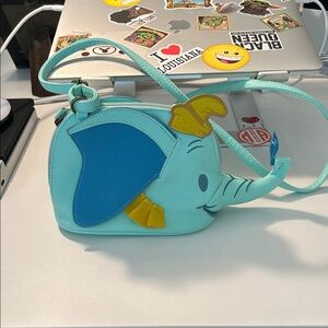 Disney parks Aqua and Blue Elephant Dumbo crossbody Bag